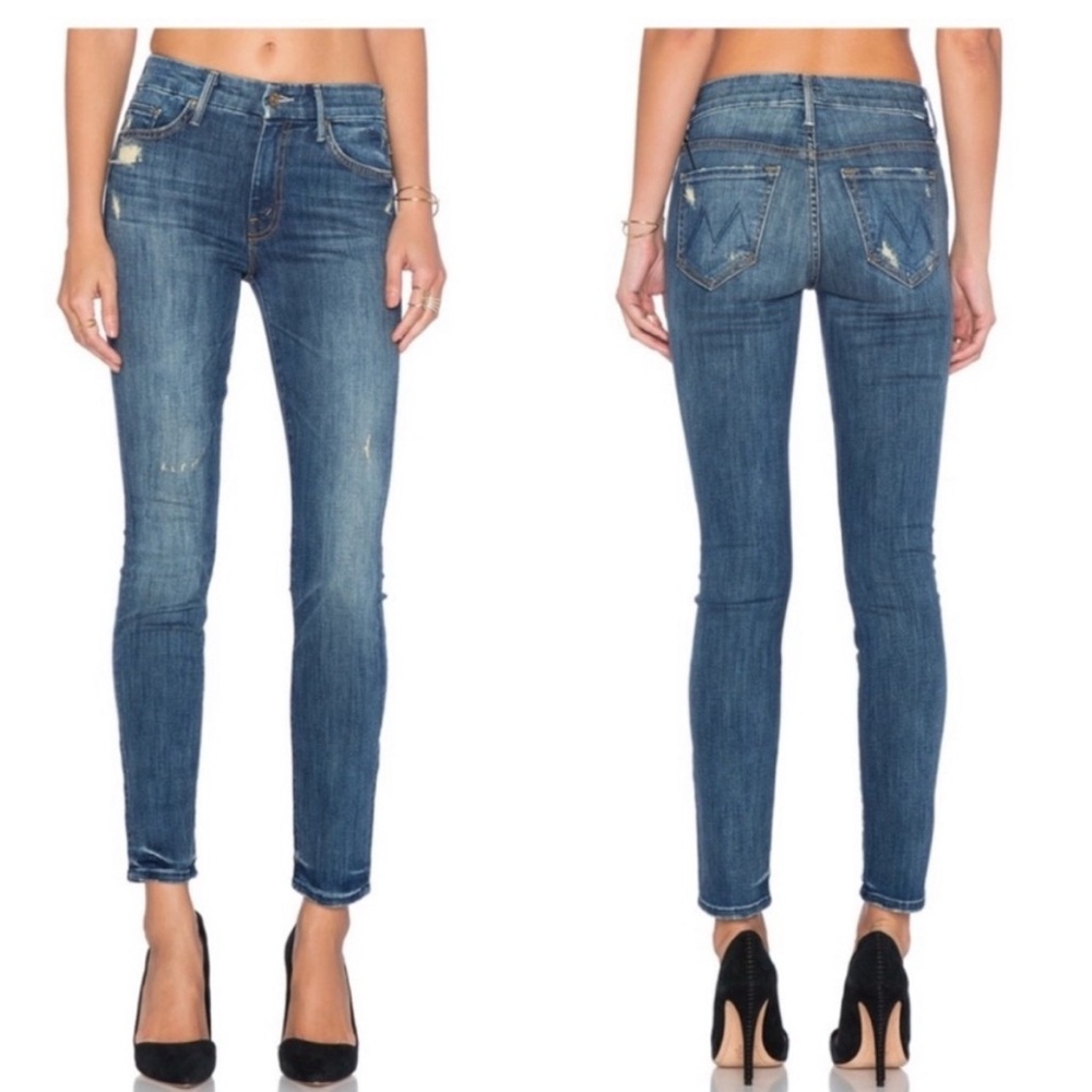 MOTHER The looker dark Blue Skinny Jeans size 24